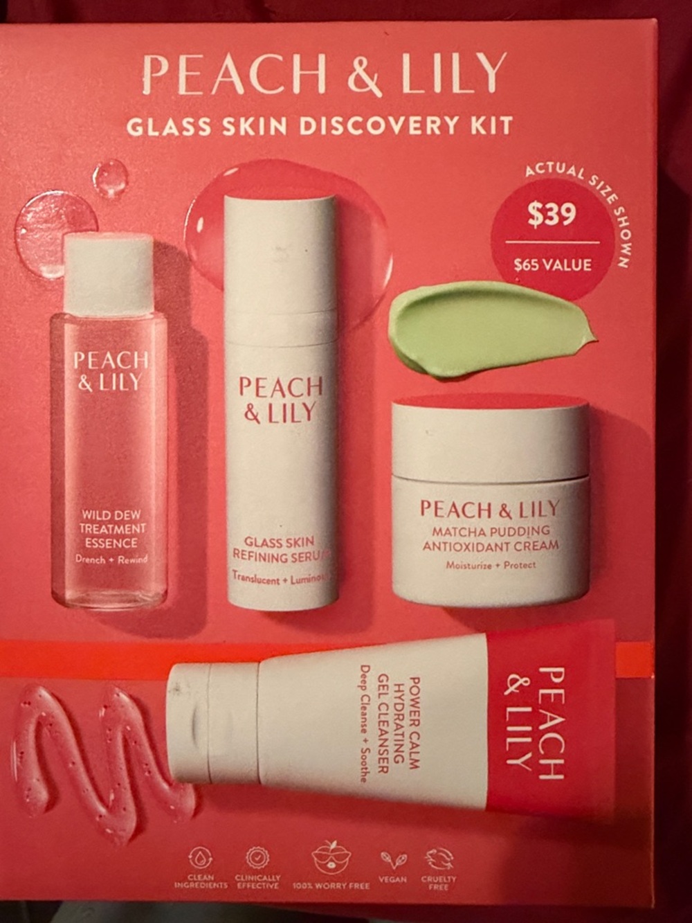 NEW 🍑Peach & Lily Glass Skin Discovery Kit - Pink